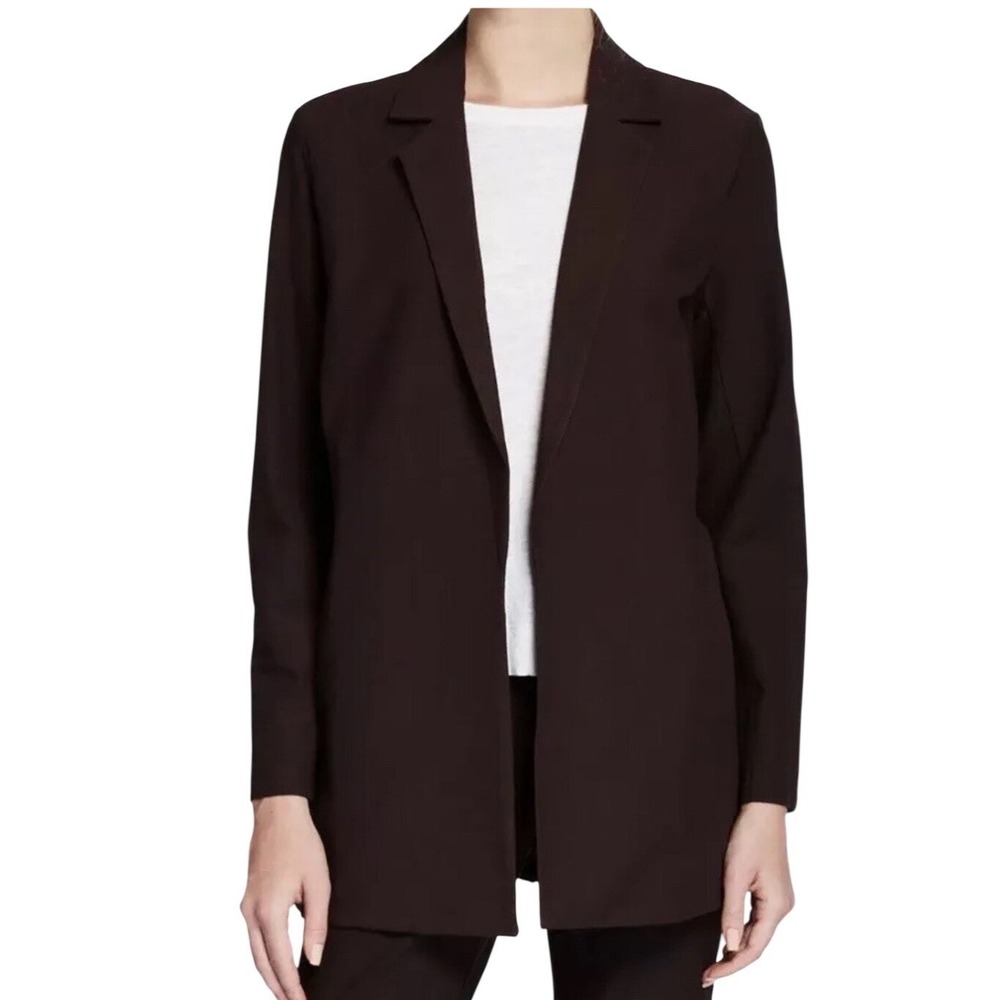 Eileen Fisher‎ Notch Collar Washable Crepe Open Jacket Blazer NWOT $298